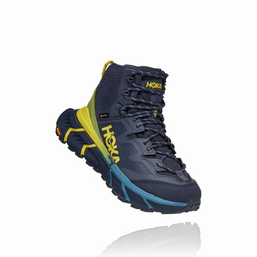 Hoka One One TENNINE HIKE GORE-TEX Hiking Shoes For Women India Navy/Green IN-5960